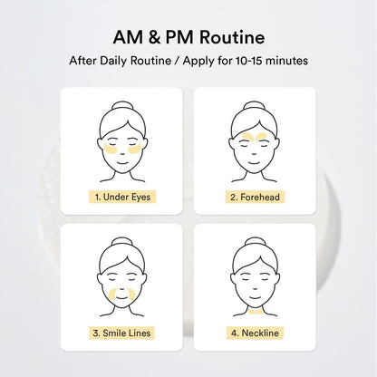 Premium under-eye patches with caffeine and peptides for wrinkles