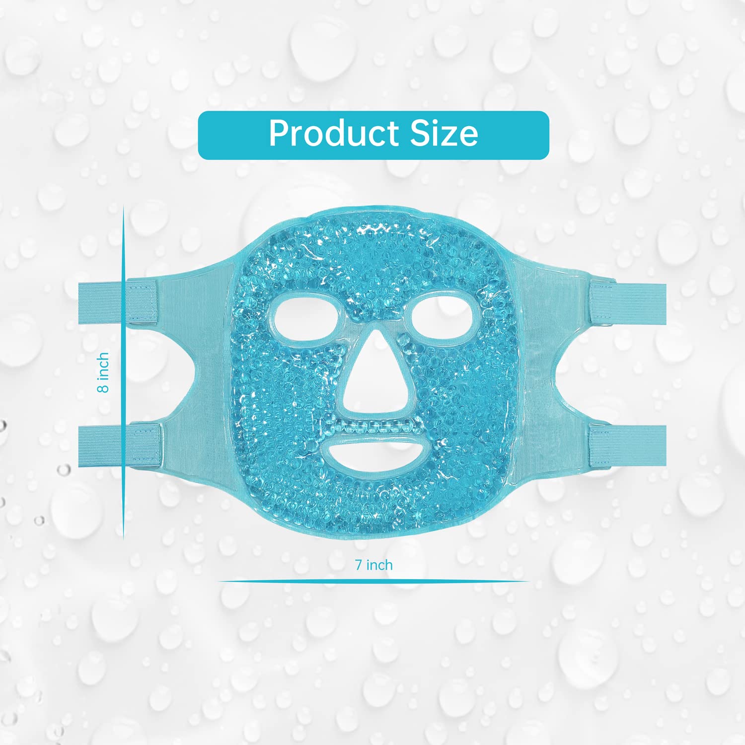 Blue gel face mask for hot and cold therapy in original packaging
