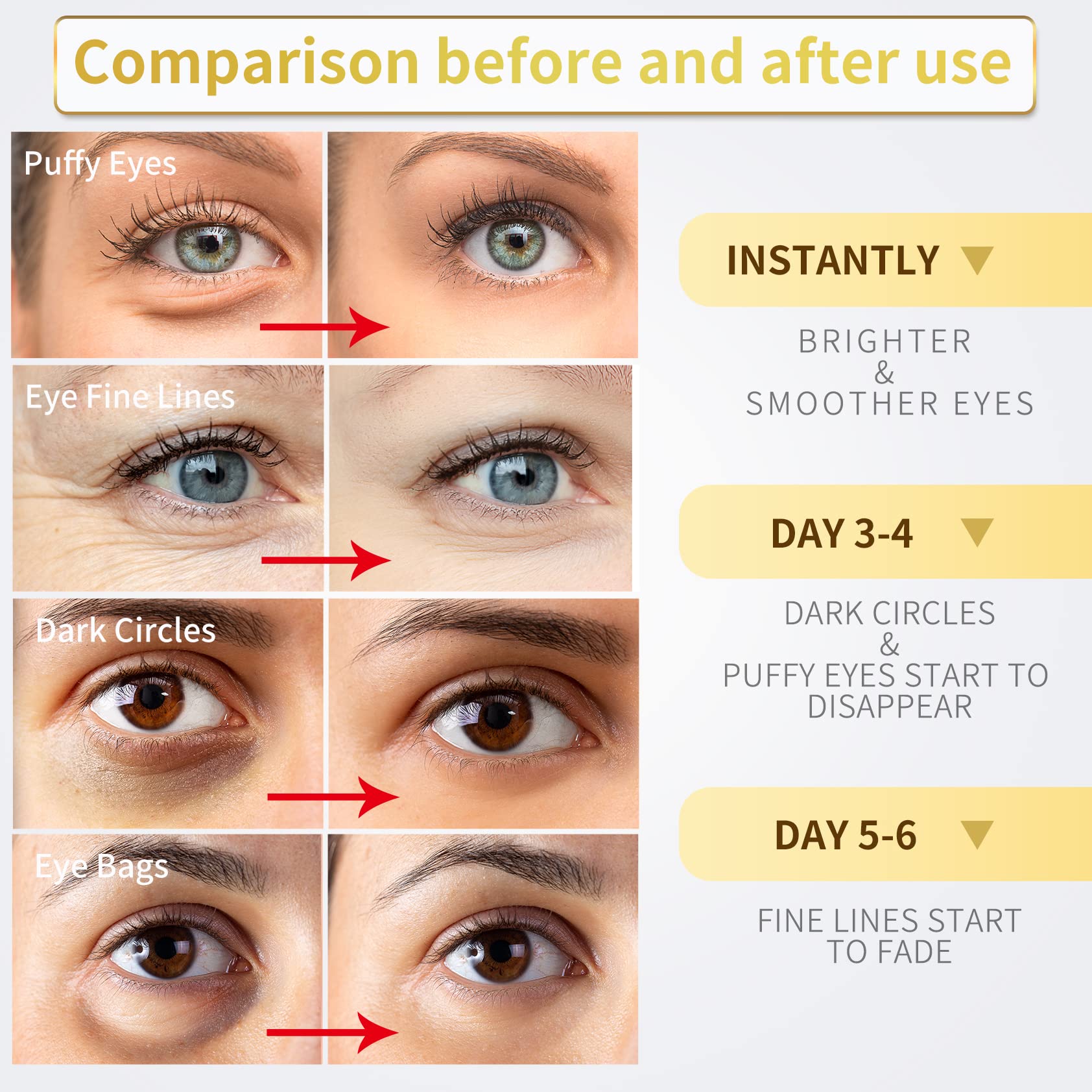 Texture and appearance of 24K gold infused eye patches