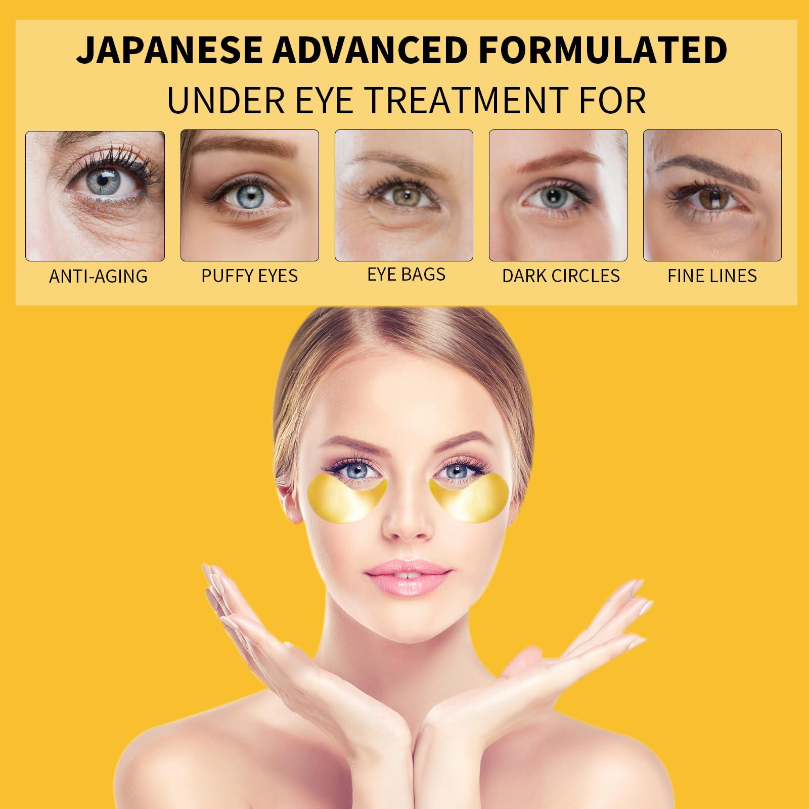 Treondexir 24K gold under eye patches open jar showing gel texture