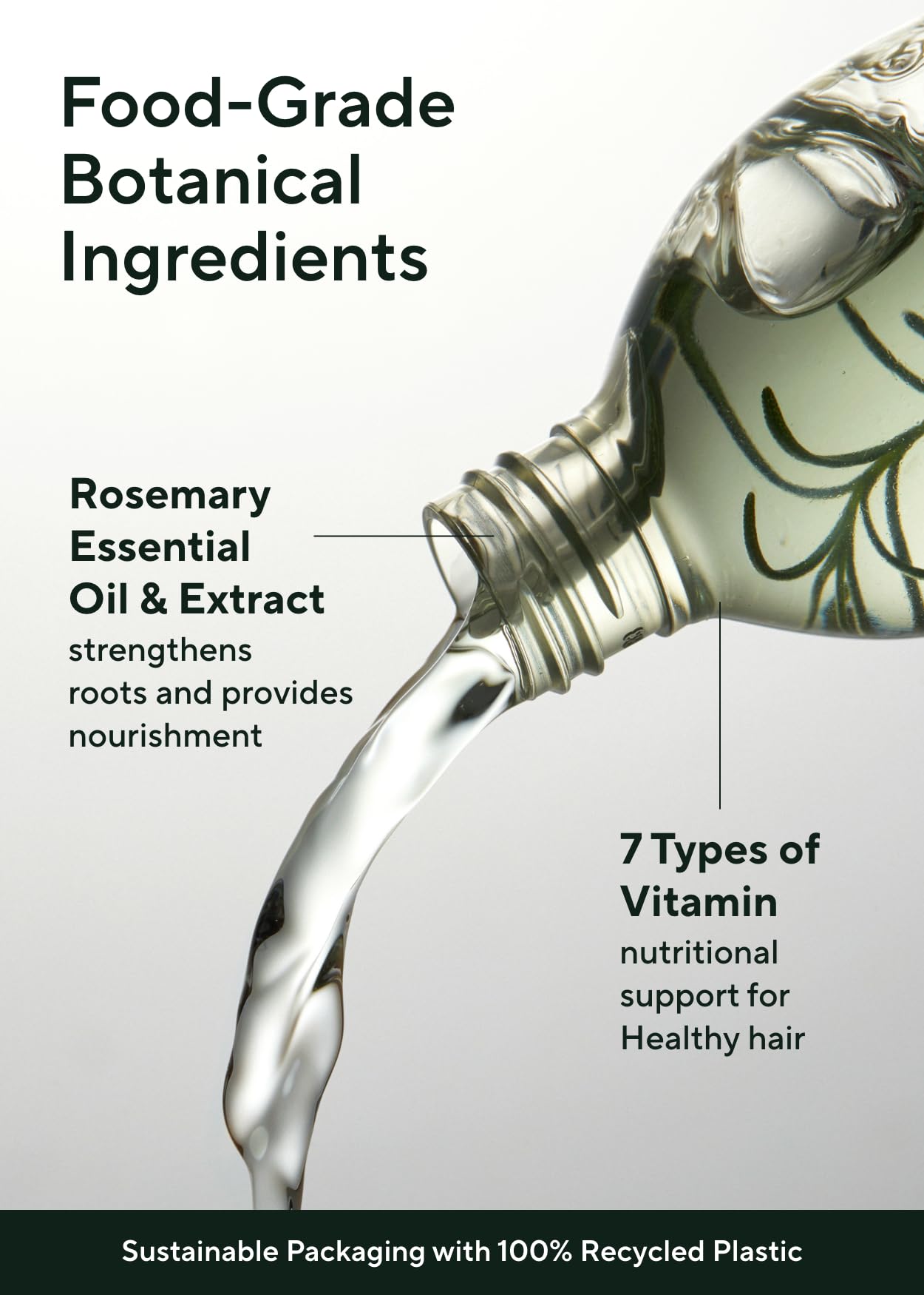 Rosemary oil and biotin infused hair treatment spray