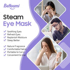 BeHoomi disposable warm compress applied on face