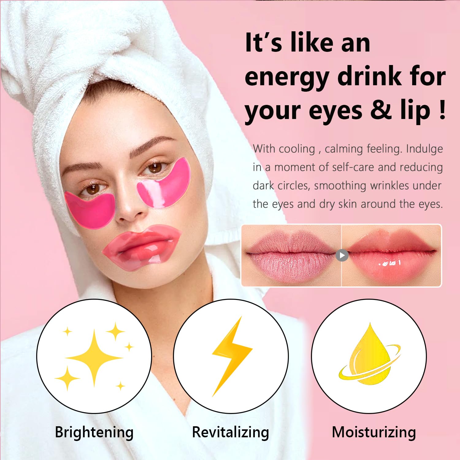 Collagen infused under eye gel patches for dark circles and fine lines treatment