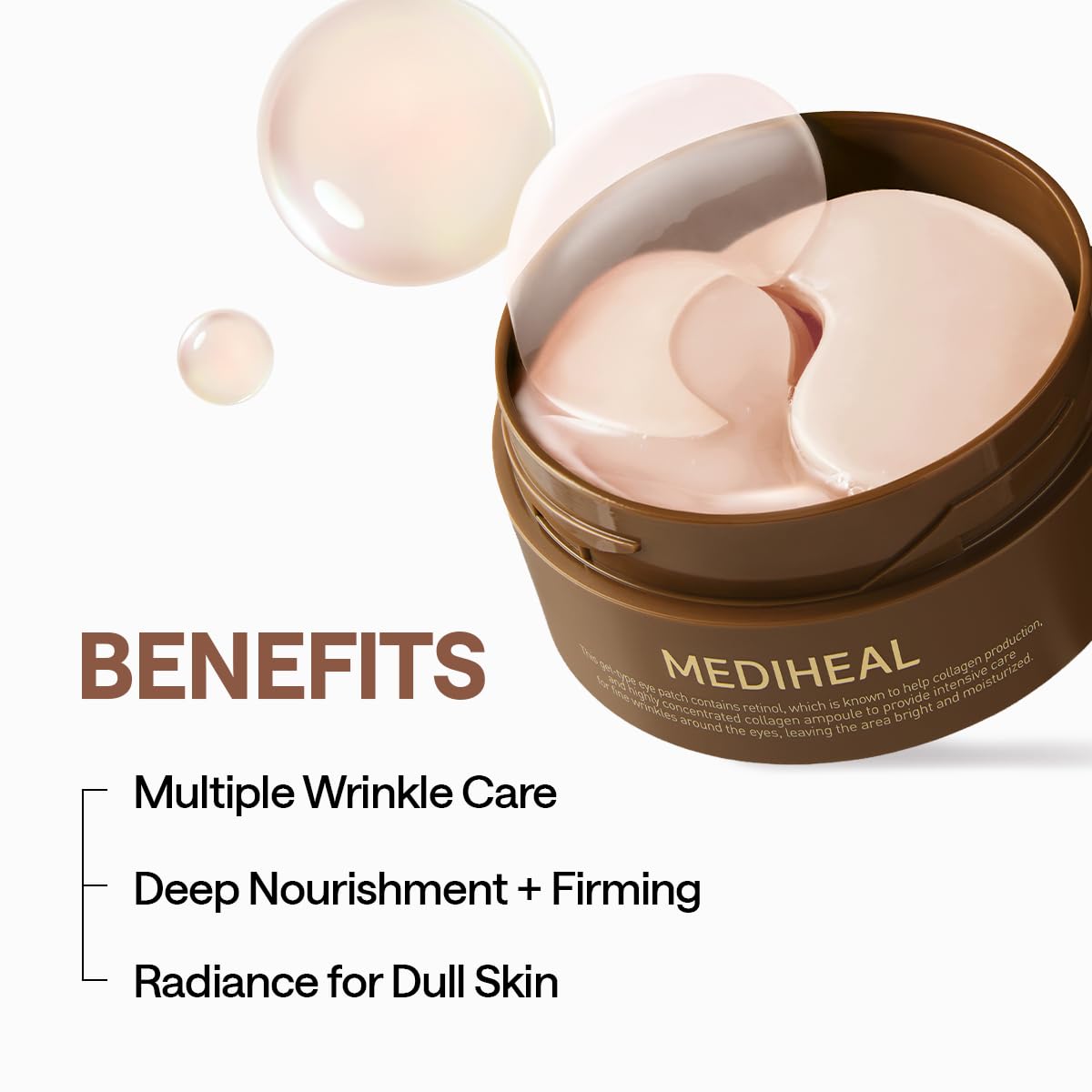 Mediheal eye ampoule patch packaging showing sixty pieces