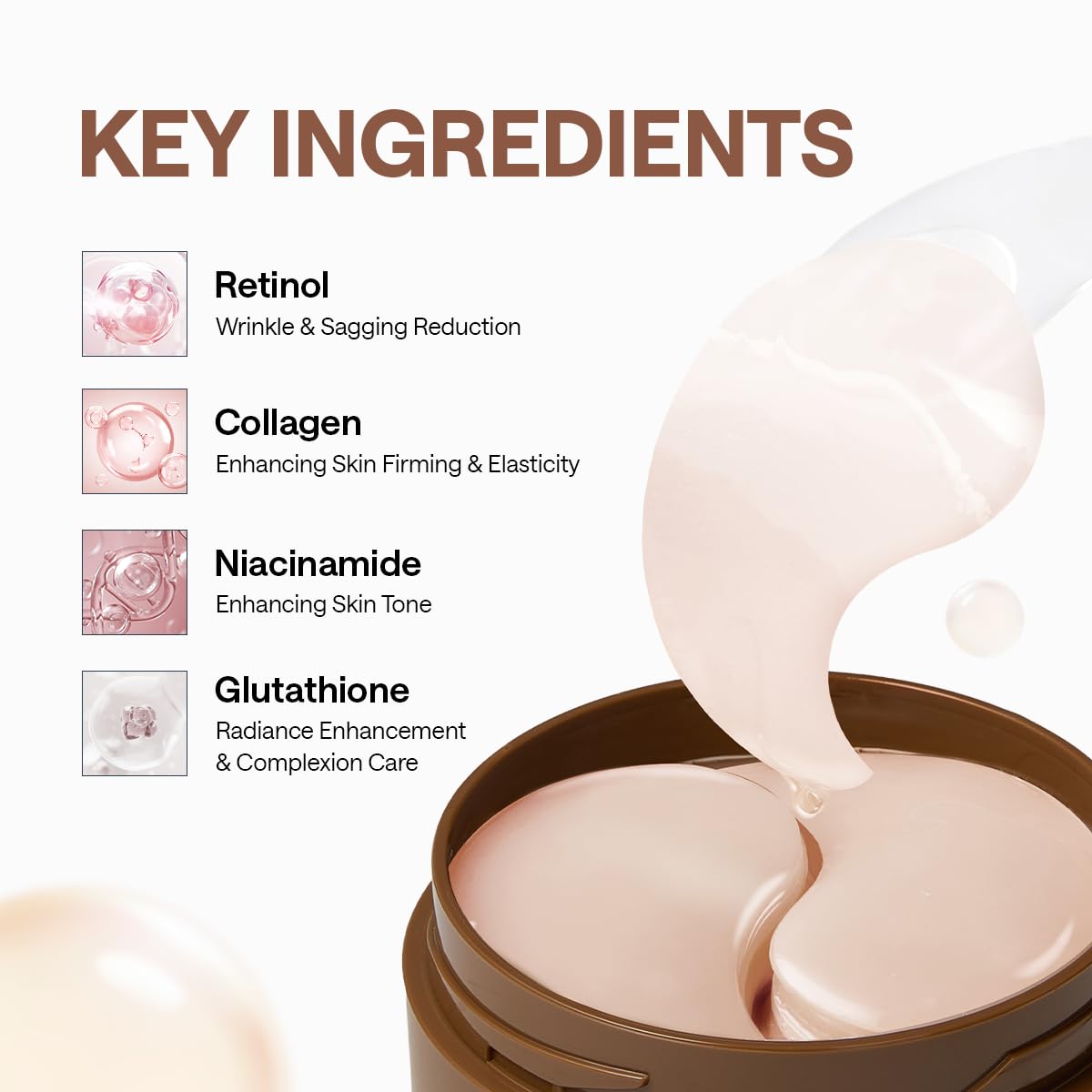Authentic Mediheal retinol and collagen targeted eye treatment patches