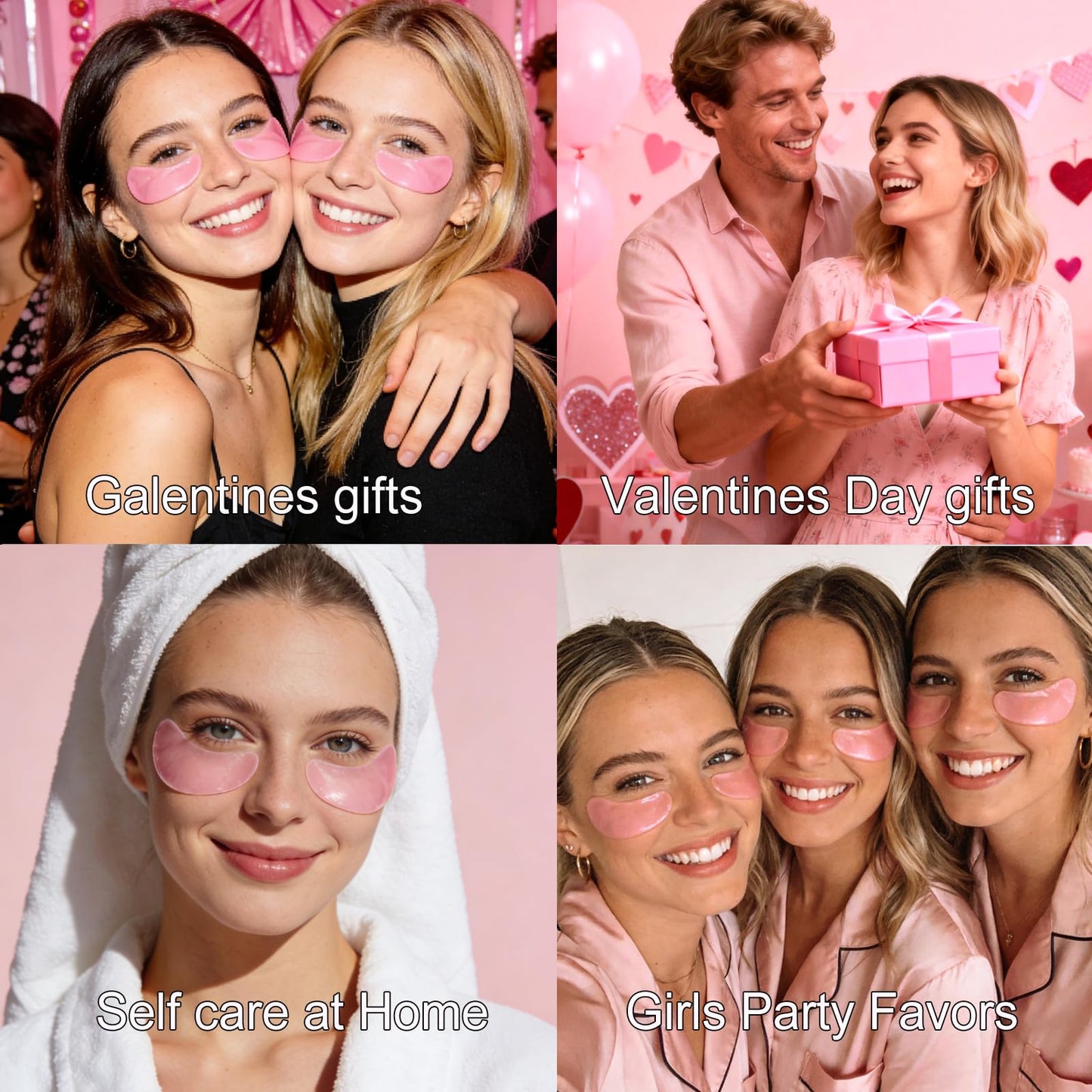 Hydrating spa labial lip masks and gold style eye patches for home facial routine