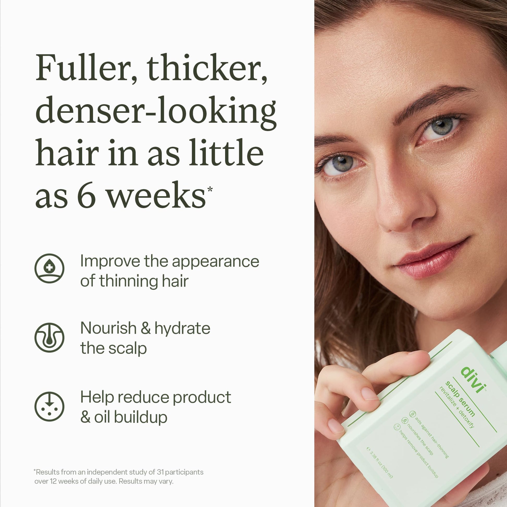 Divi hair serum clinical test results graphic