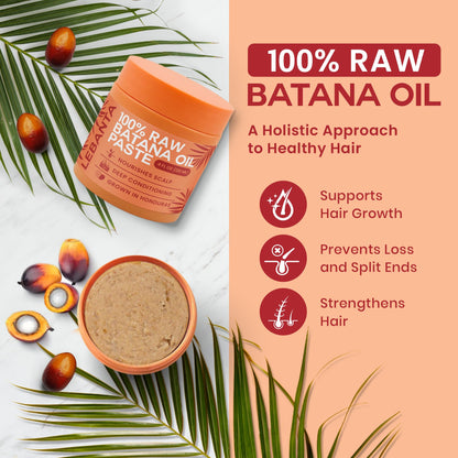 Close up of 100 percent pure organic Batana oil paste texture