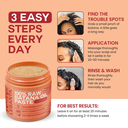 Organic cold pressed Batana oil for deep scalp conditioning treatment