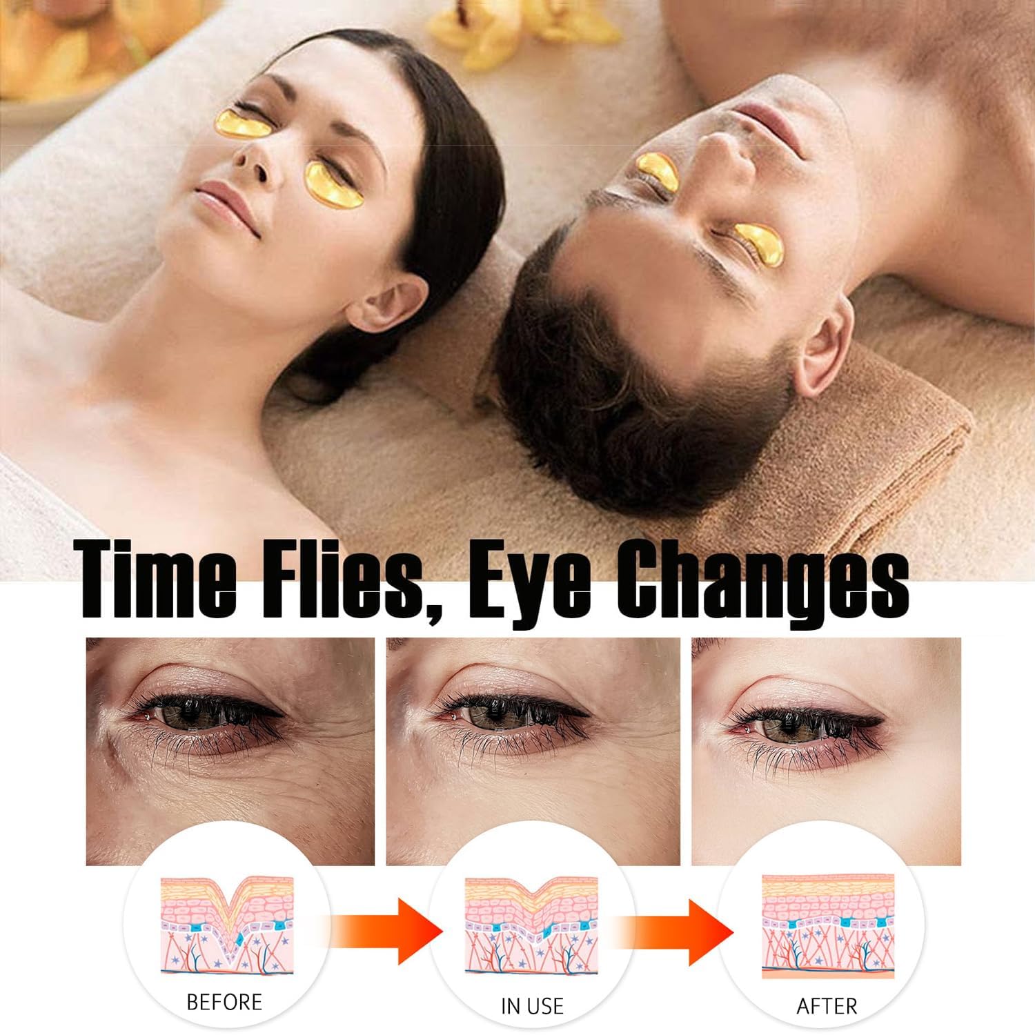 Details of Eakroo 20 pairs eye and lip mask product box