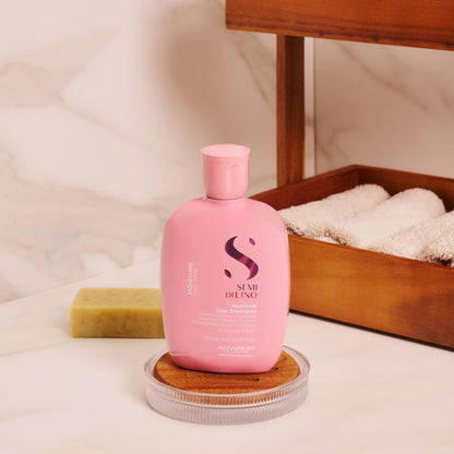 Detailed product packaging of Alfaparf Milano Semi Di Lino trio