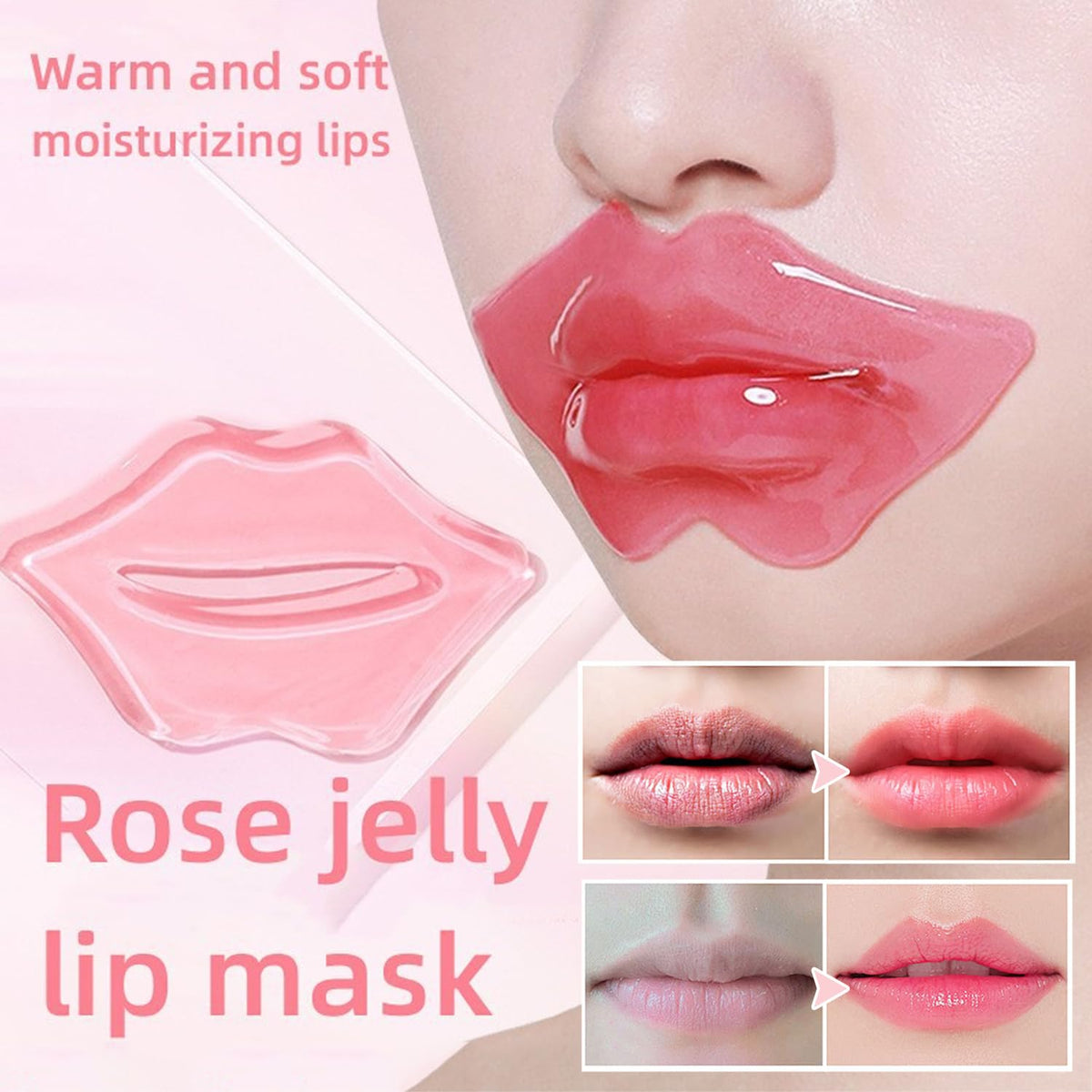 Miniling hydrogel eye and lip masks texture display