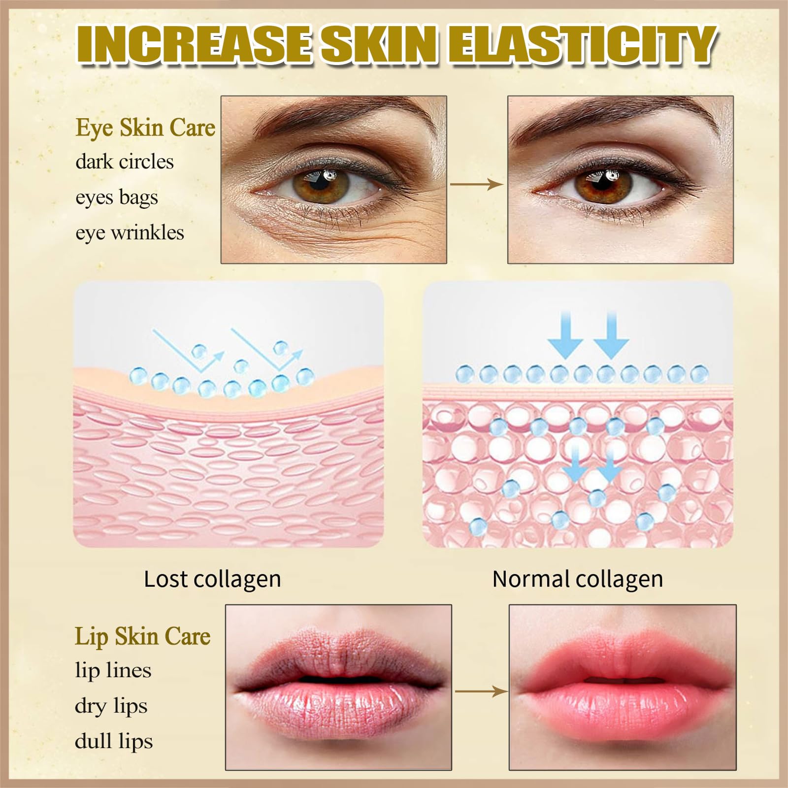 Back label of Miniling eye mask box showing detailed ingredients and usage instructions.