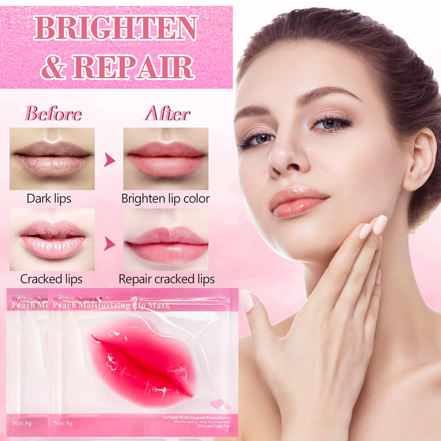 Miniling skincare bulk pack highlighting fifteen eye pairs and fifteen lip pairs for home spa routines.