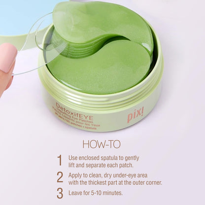 Close up of Pixi DetoxifEYE patches texture