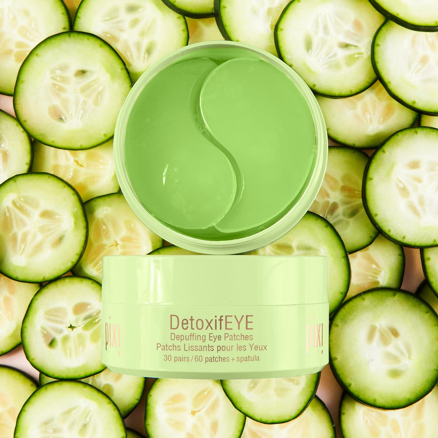 Application of Pixi hydrogel patches on under-eye area