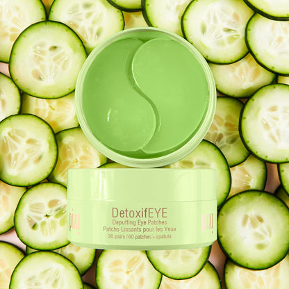 Application of Pixi hydrogel patches on under-eye area