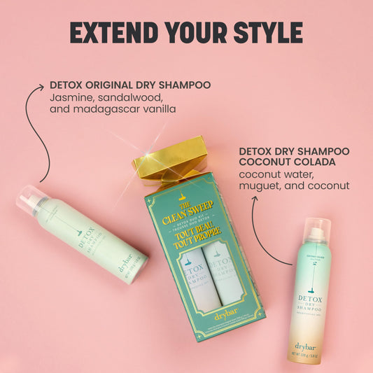 Two Drybar 3.8 ounce dry shampoo cans side by side