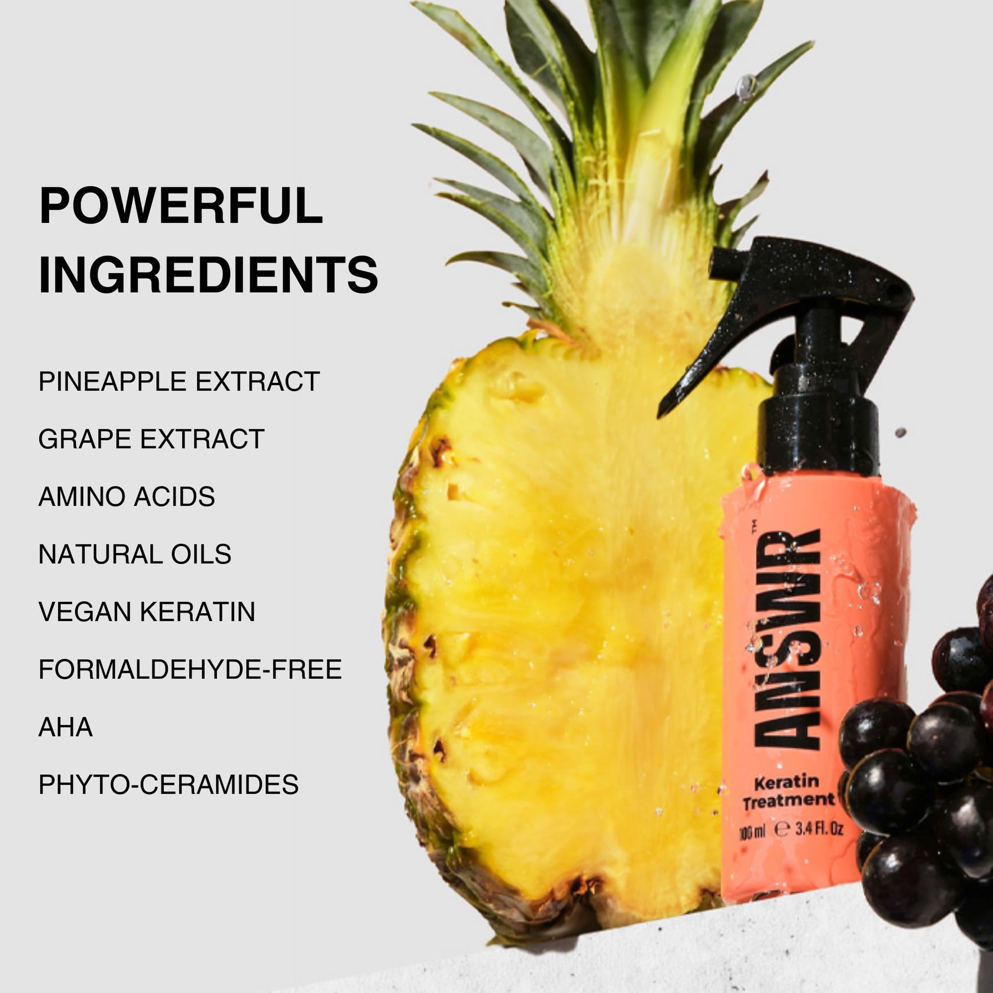 ANSWR vegan keratin kit for frizz-free shiny hair