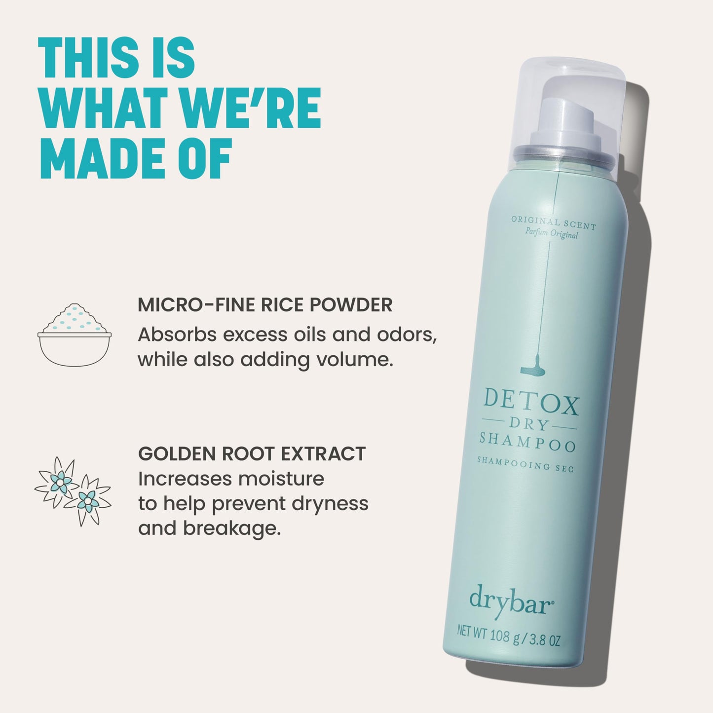 Drybar hair care kit bottles showing ingredients label