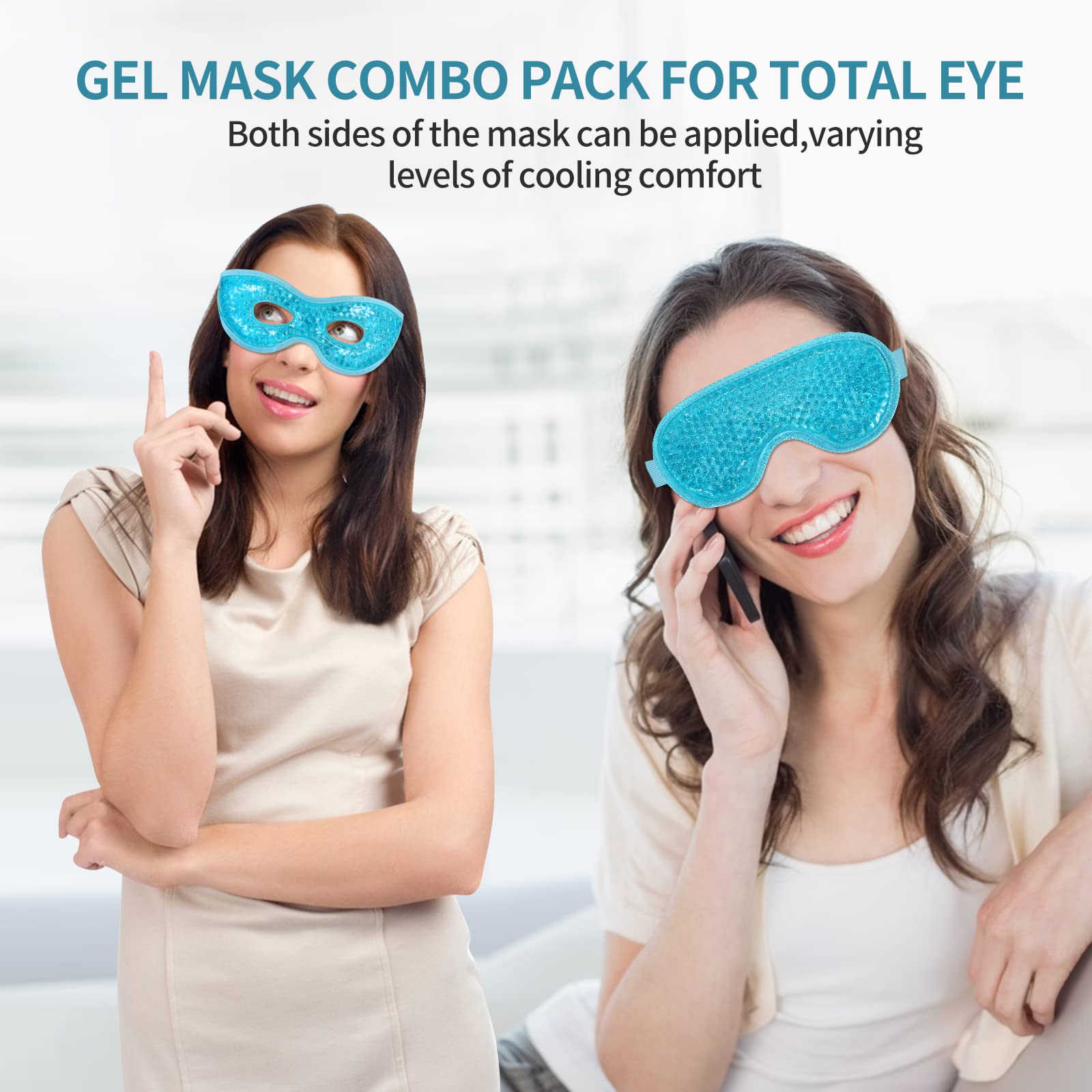 Consgiji cooling eye mask showing gel bead texture