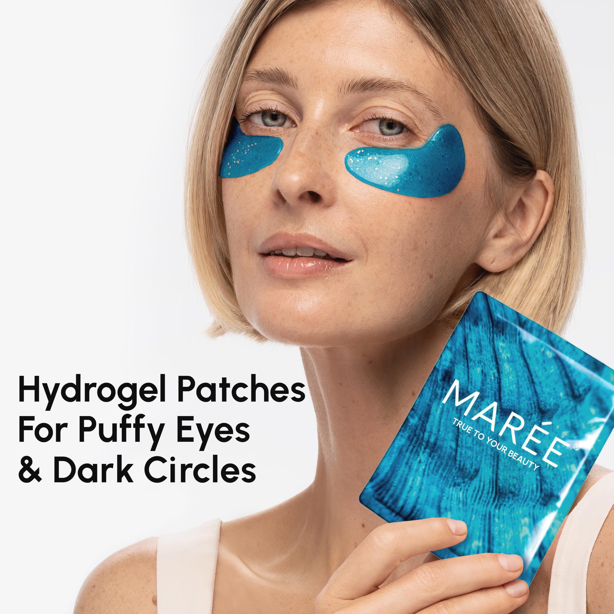 Maree cooling hydrogel under eye patches application