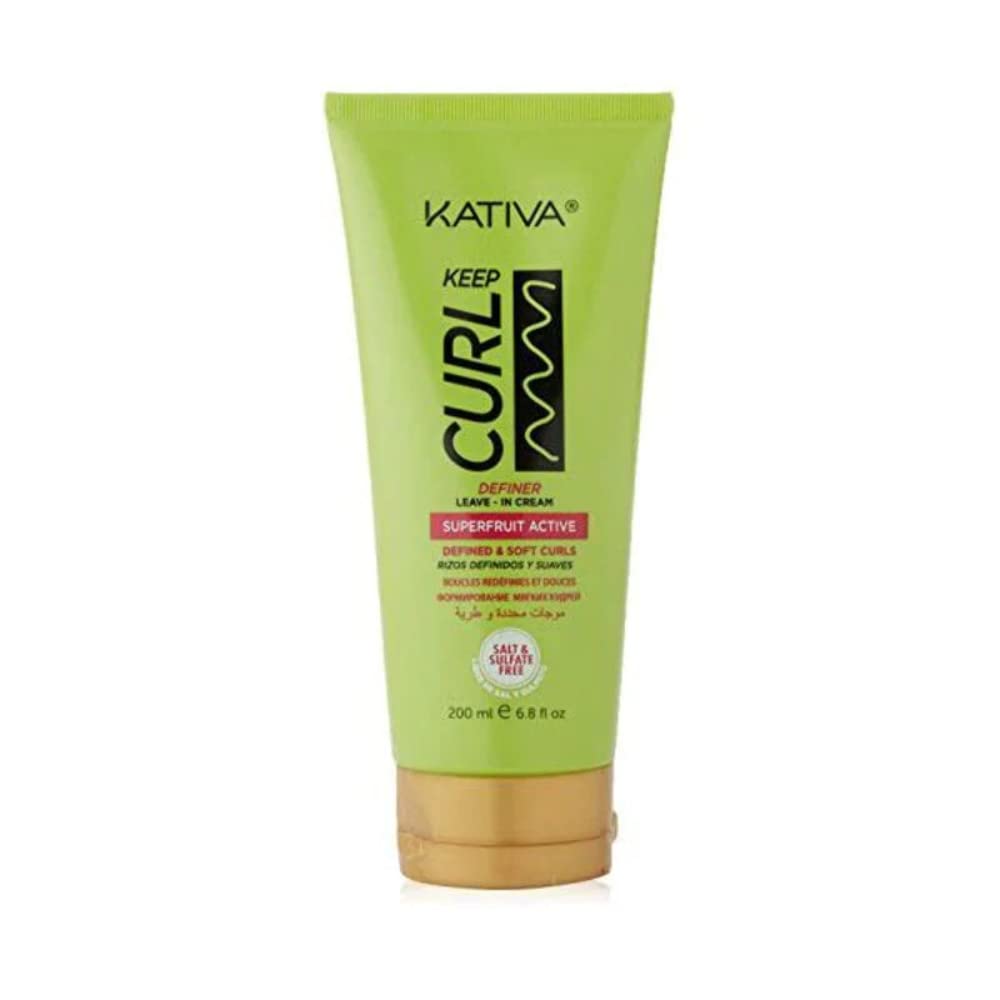Kativa Keep Curl Definer Leave In Cream 200 Milliliter rear label details