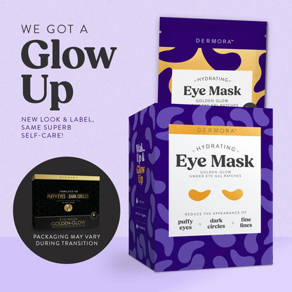 Dermora gold eye mask individual patch packet design