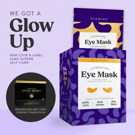 Dermora gold eye mask individual patch packet design