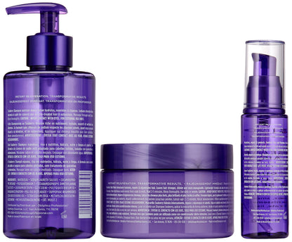 Back label view of the Obliphica Sleek and Smooth Seaberry Collection displaying product directions.