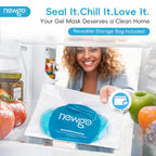 Newgo hot and cold therapy eye mask flat lay