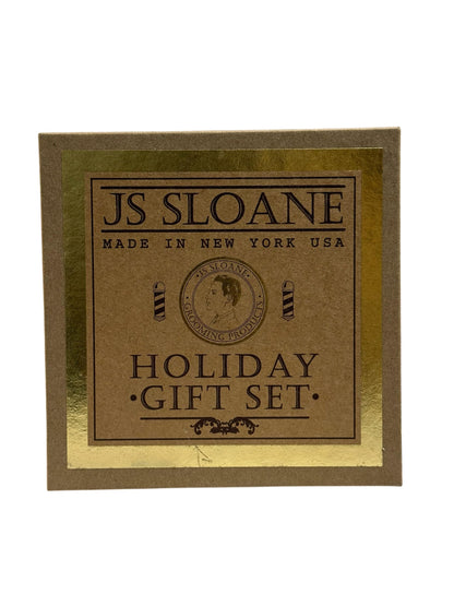 JS Sloane grooming set contents arranged on a table