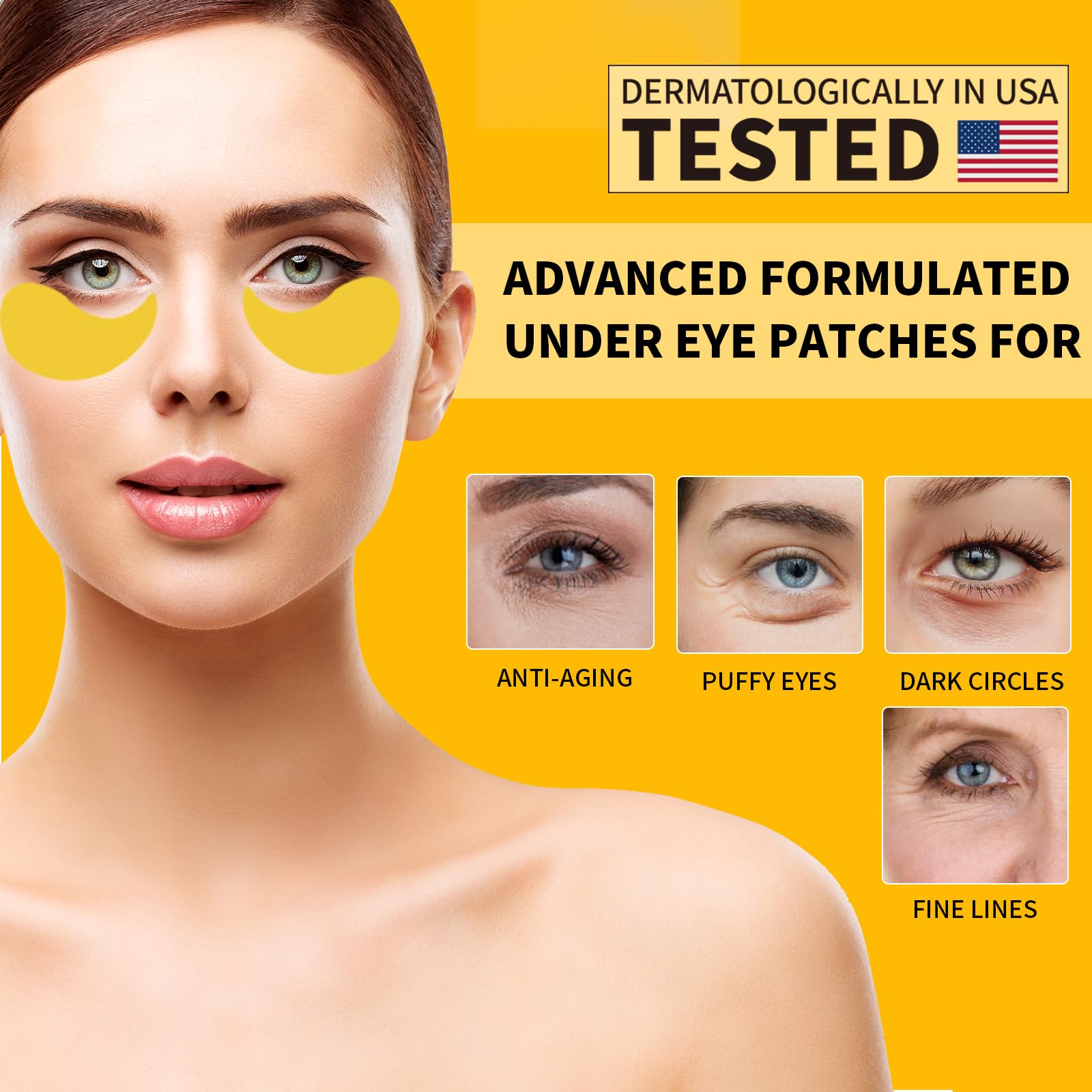 Souwixlum hydrogel eye gel pads close up displaying golden shimmering texture