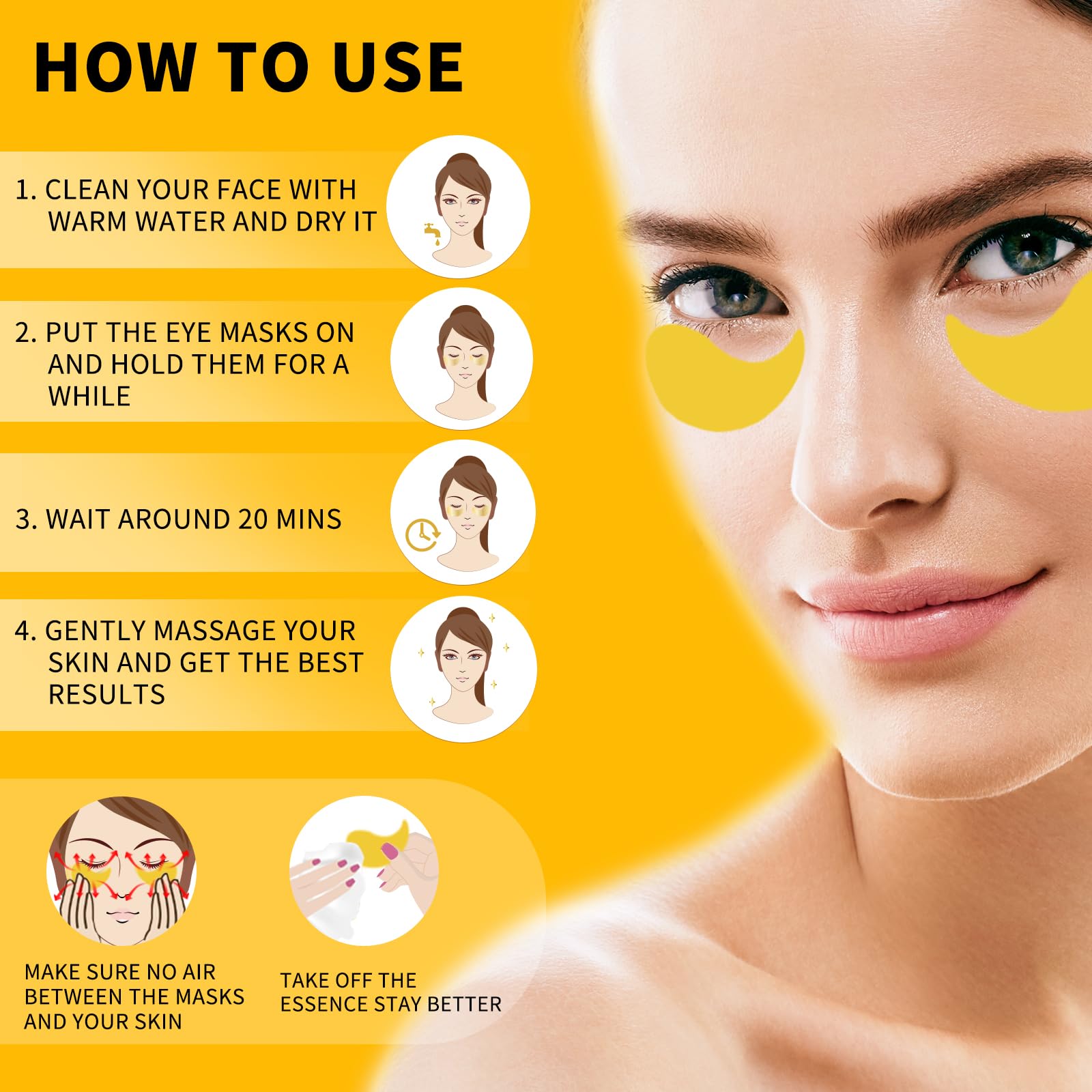 Souwixlum under eye patches for wrinkles and dark circles skincare routine illustration