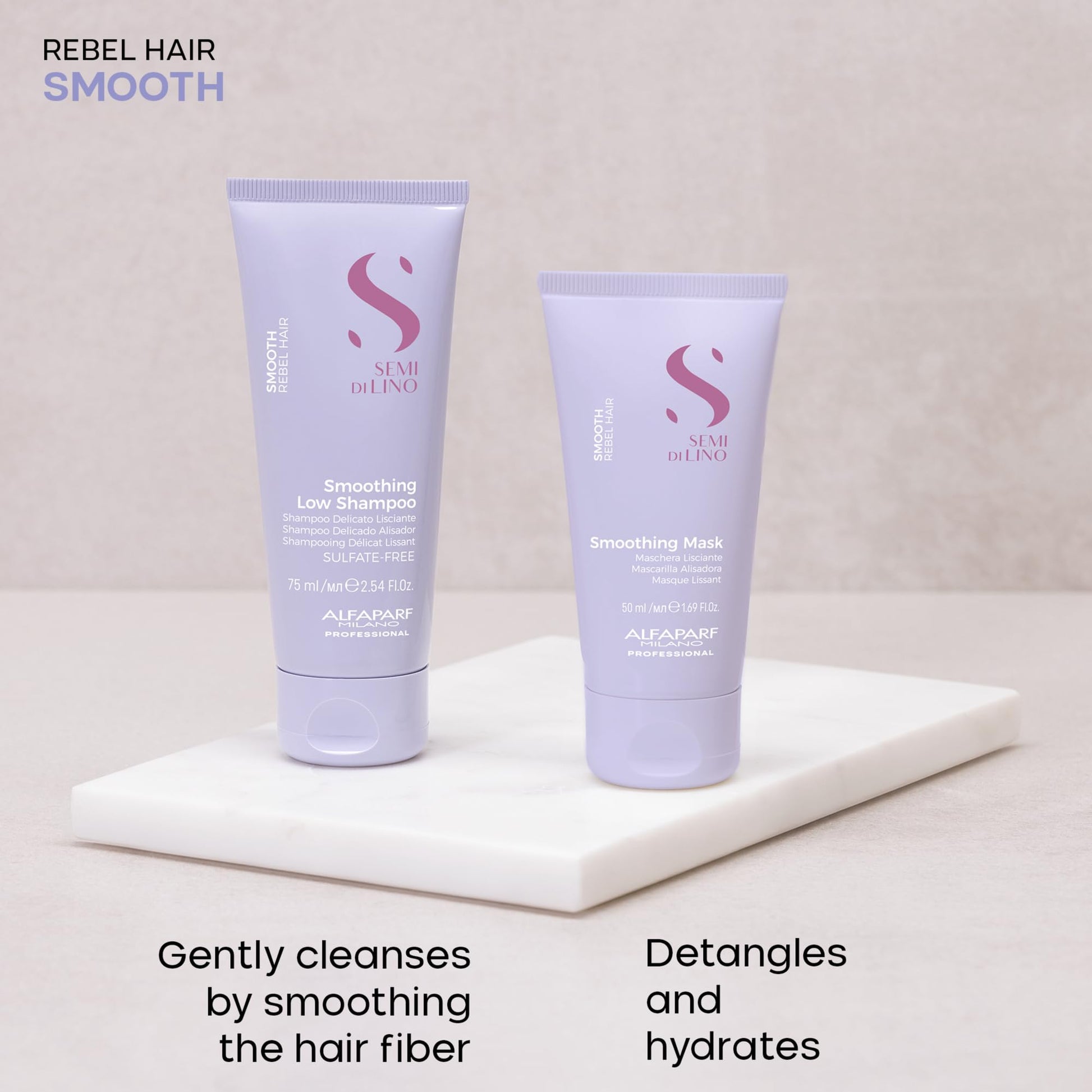 Alfaparf Milano Semi Di Lino Smooth travel set for frizzy hair