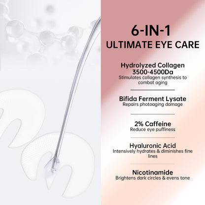 Novoy 6-in-1 Retinol Overnight Eye Patches for dark circles applied on model under-eye area