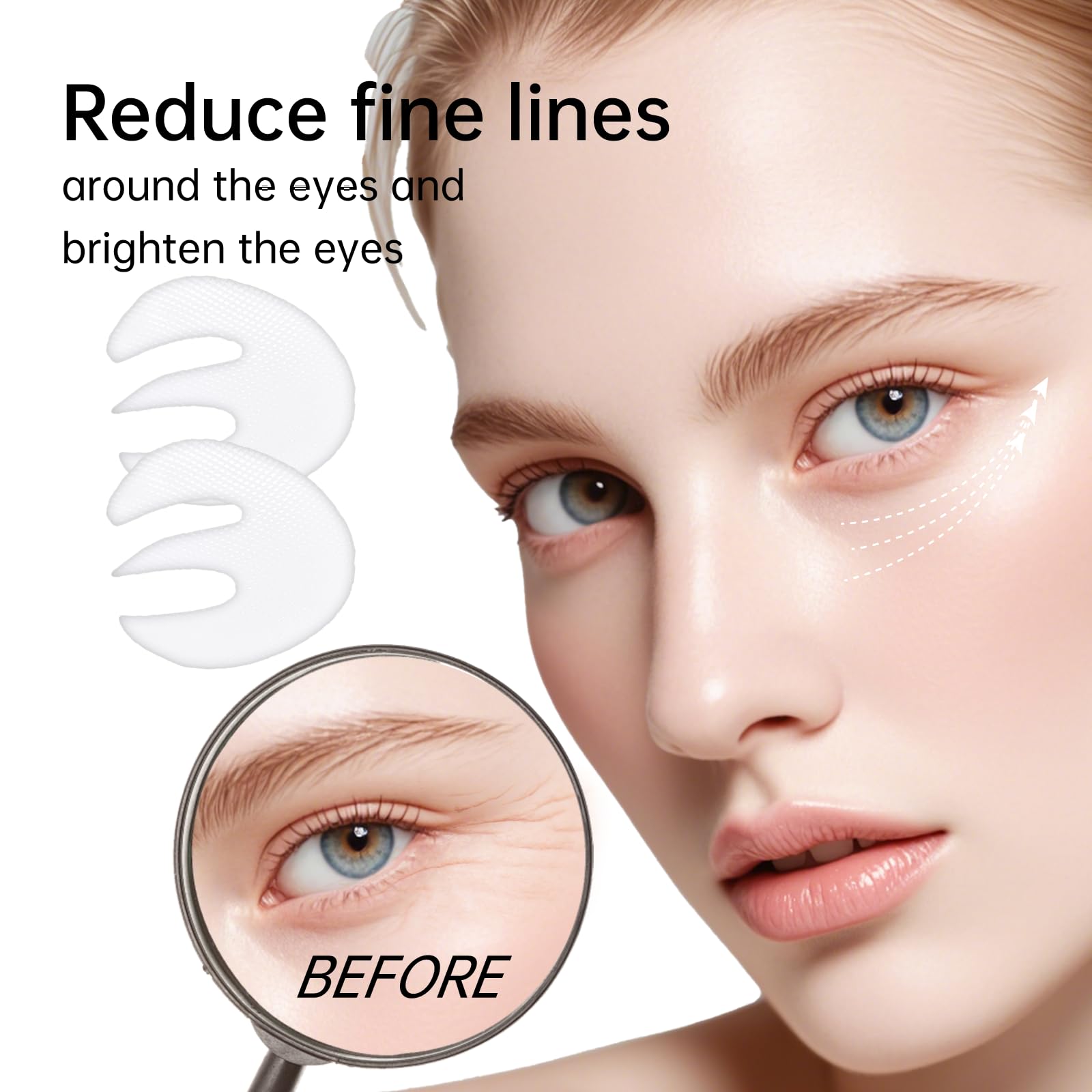 Dermatologist-tested LLVYUO overnight eye mask packaging showing authentic imported skincare product