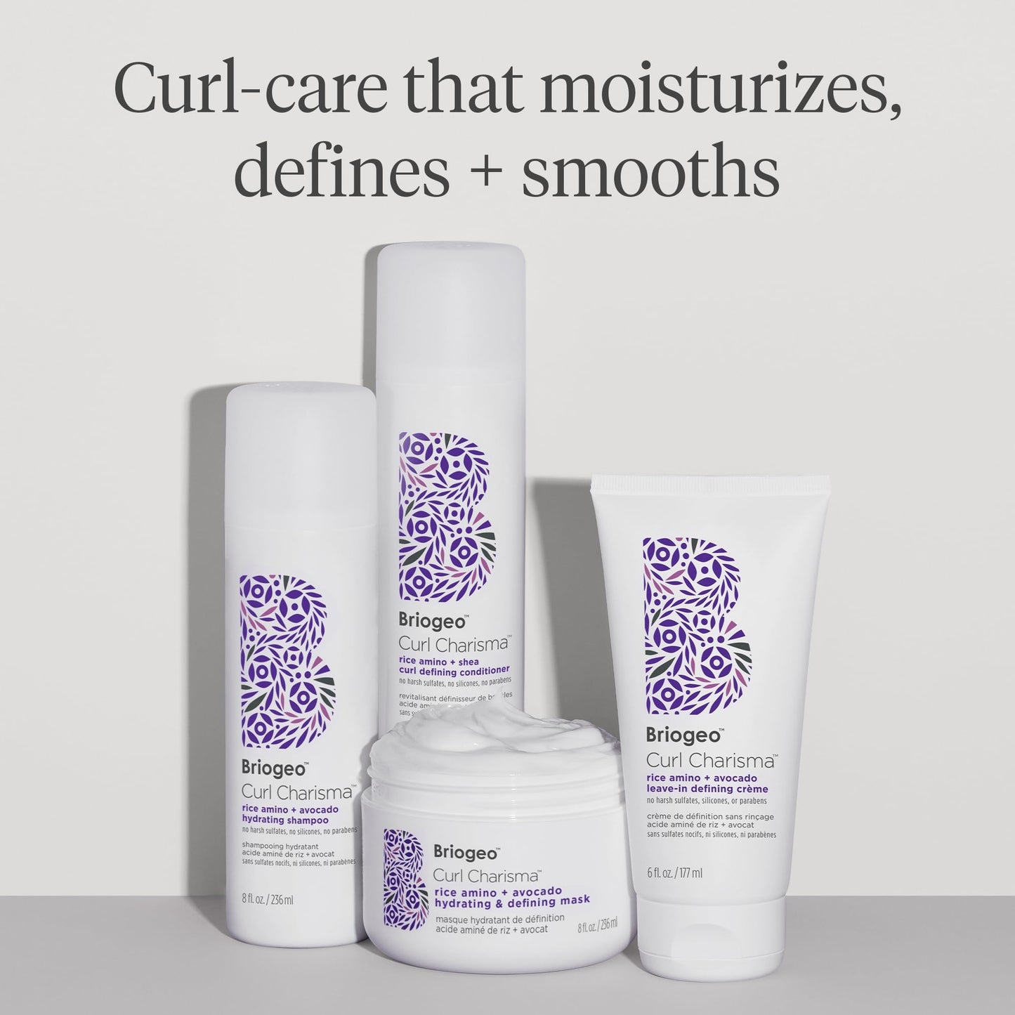 USA imported Briogeo curly hair mini products inside travel pouch