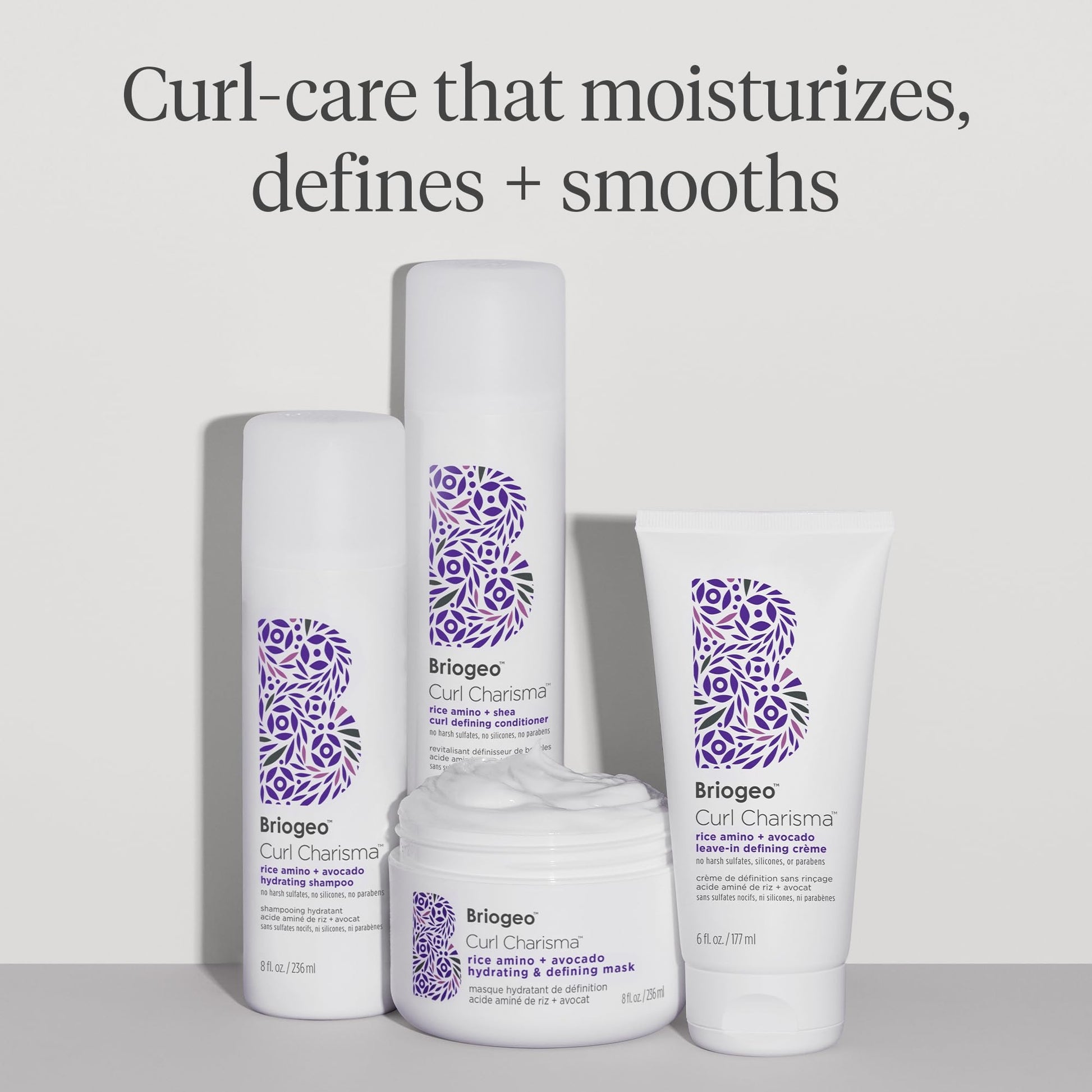 USA imported Briogeo curly hair mini products inside travel pouch