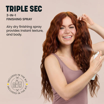 Close up of Drybar House of Blowouts kit packaging and contents