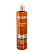 Nature plex shampoo bottle with silver cap and label detail