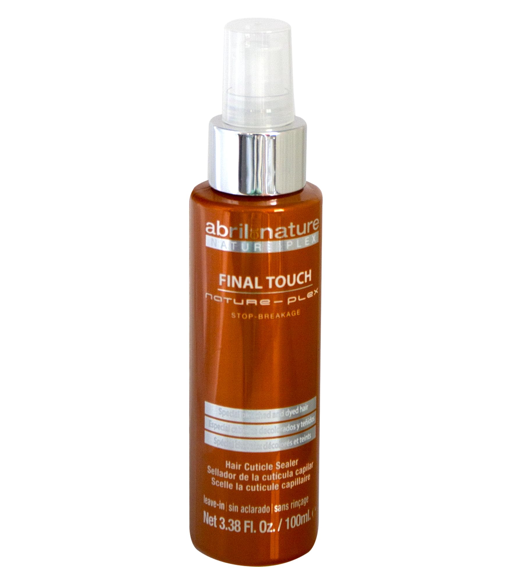 Abril et nature Instant Mask deep conditioning treatment jar showing product details and application benefits.