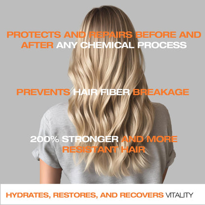Nature Plex Final Touch leave in hair serum bottle highlighting frizz control and disulfide bond protection properties.