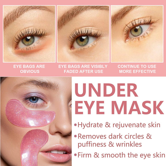 Pack of thirty pairs of hydrating hydrogel skincare patches for reducing fine lines