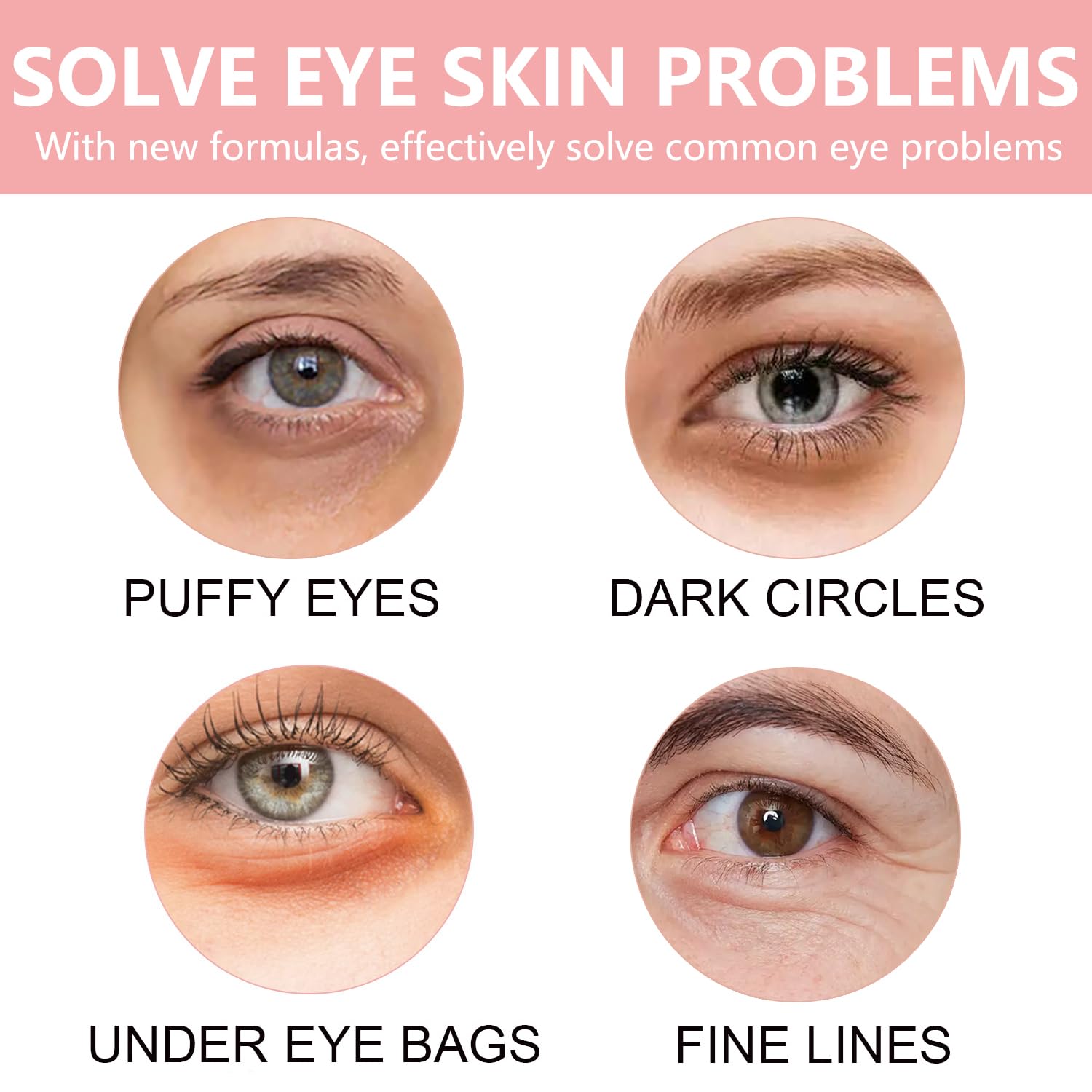 Individually wrapped pink collagen under eye patches for puffy eyes treatment