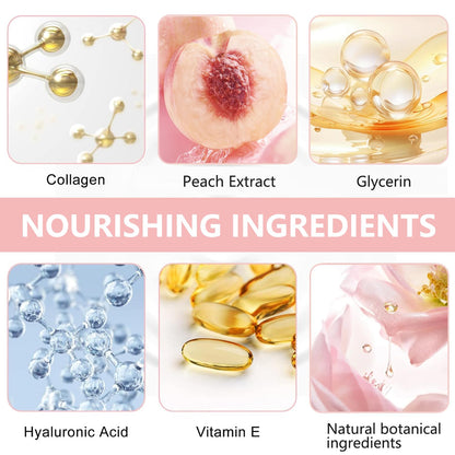 Moisturizing spa labial lip masks infused with peach extract for dry lips