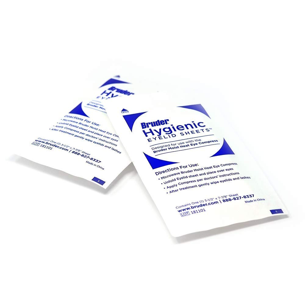 Stack of individually wrapped Bruder eyelid sheets