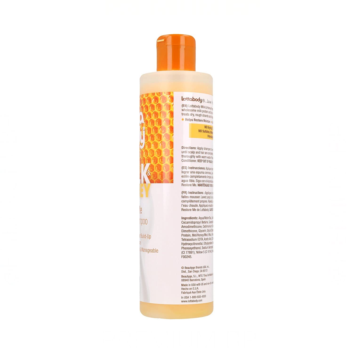 Lottabody sulfate free shampoo for dry hair moisture restoration