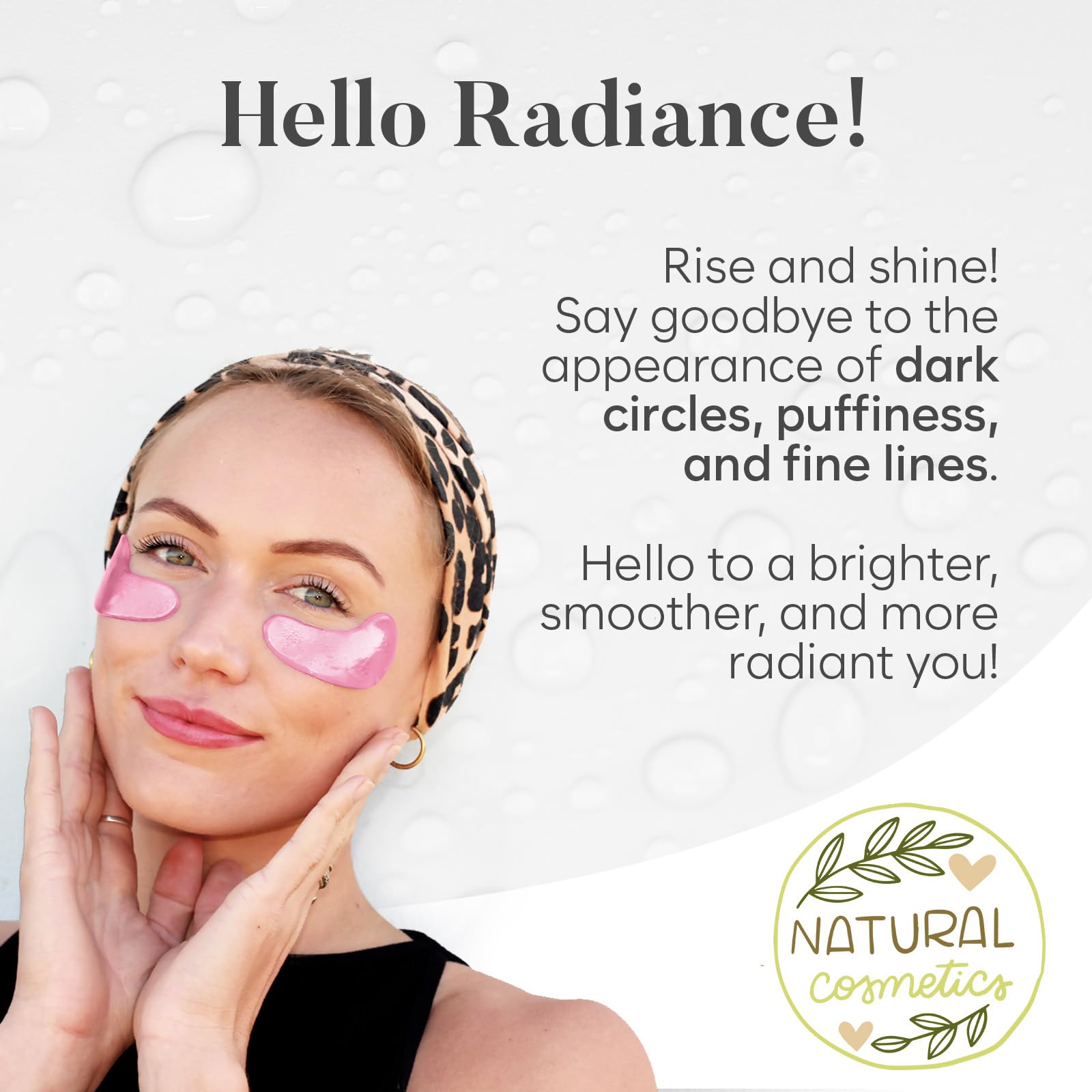 Bloomora 24K Gold and Retinol under eye sheet masks for anti-aging skin care.