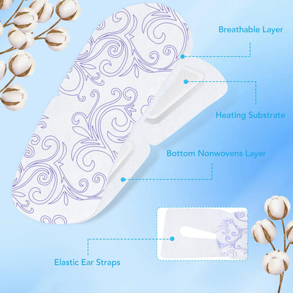Unscented air activated heating pads for dark circles and eye fatigue relief